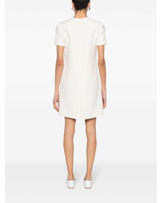 Valentino Garavani White Crystal-embellished Mini Dress