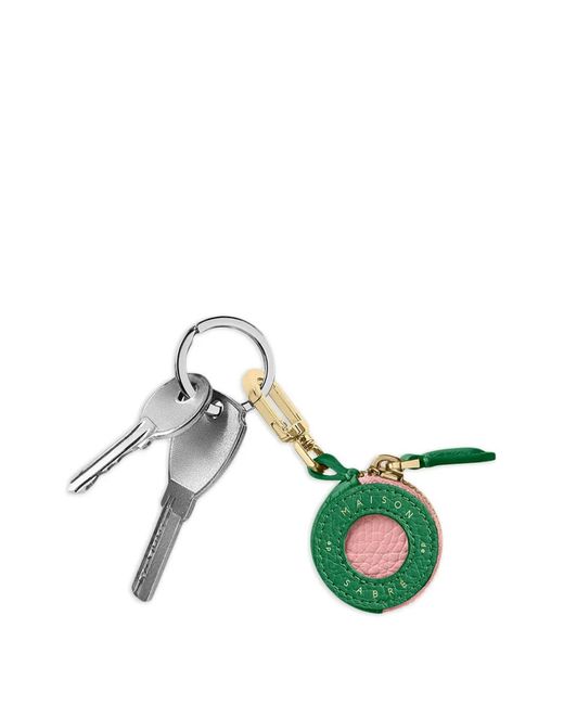 Maison De Sabre Green Leather Airtag Charm