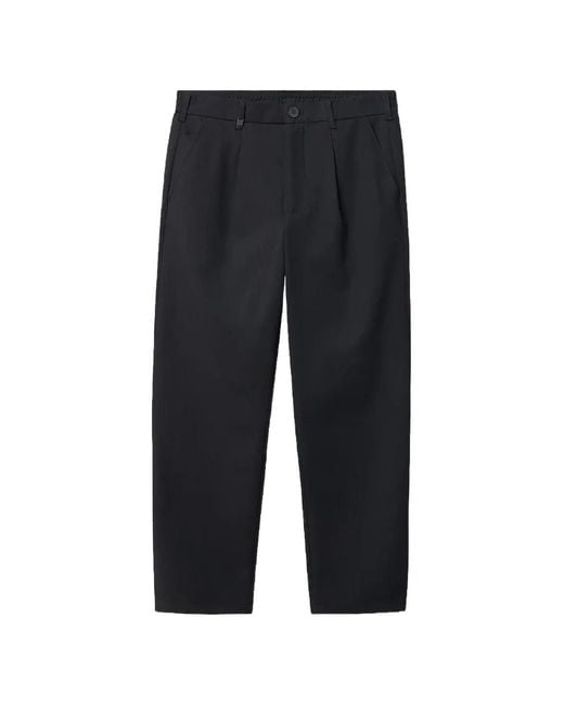 Gabba Blue Gabnapoli 19 Phin Pleated Elasticated-Waistband Trousers for men