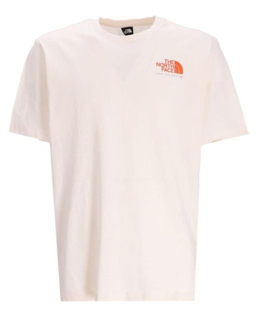 The North Face Pink Logo-print Cotton T-shirt for men