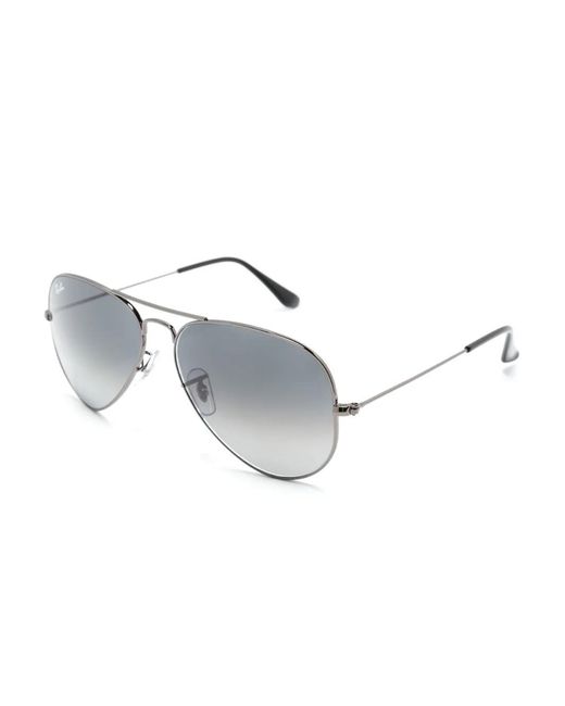 Ray-Ban Gray Aviator Large Gradient Sunglasses