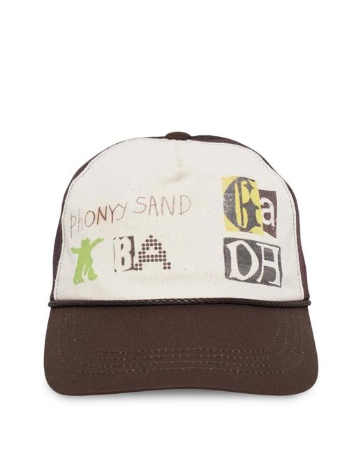 OPEN YY Brown Casquette À Imprimé Graphique