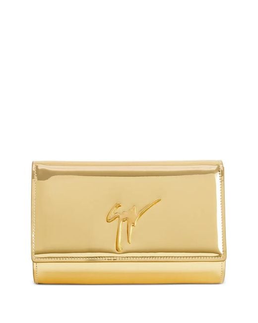 Giuseppe Zanotti Natural Cleopatra Signature Chain Clutch Bag