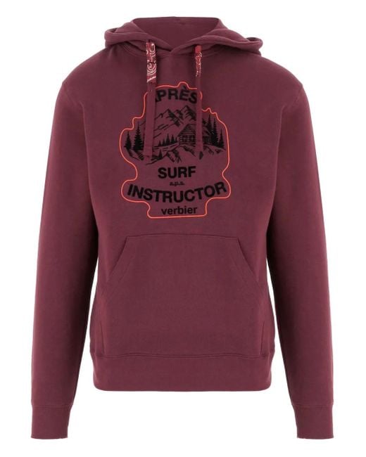 メンズ APRÈS SURF ロゴ パーカー Red