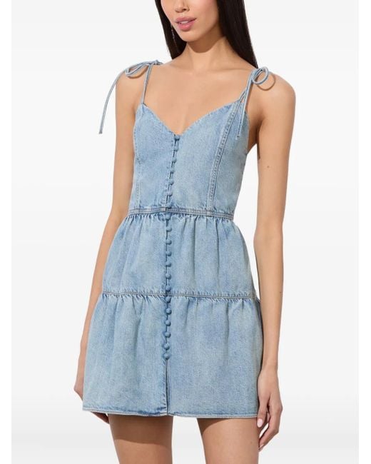 alice and olivia kendall denim dress Alice + Olivia Kendall Denim Mini Dress - Ivy Blue