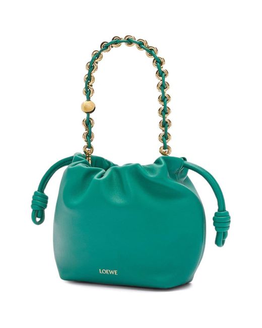 Loewe Green Flamenco Round Leather Shoulder Bag