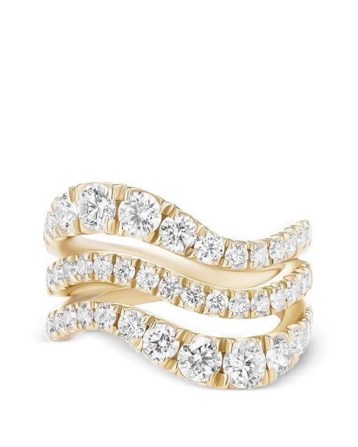 Melissa Kaye White Clara Diamond Wave Ring