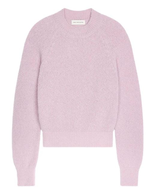 Dries Van Noten Pink Pullover Mit Rundhalsausschnitt
