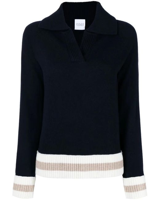 Madeleine Thompson Blue V-Neck Knitted Jumper