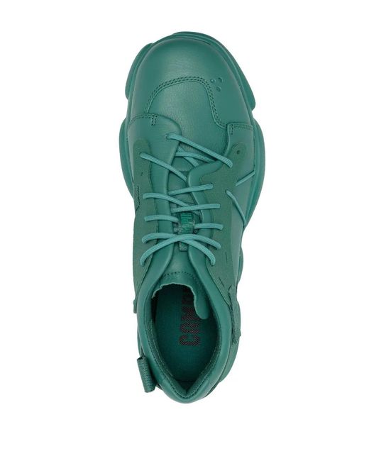 Camper Green Karst Panelled Lace-Up Sneakers for men