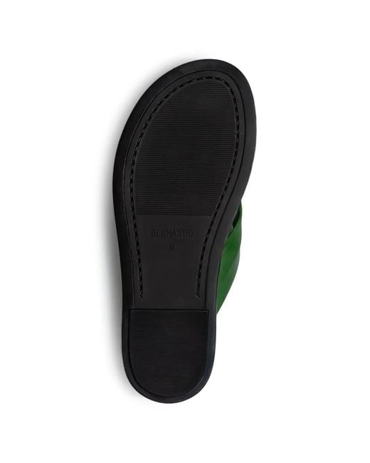 Bernardo Green Salt Thong Flat Sandals