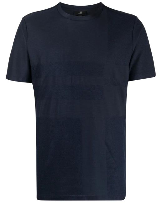 Dunhill Blue Jacquard Crew-Neck T-Shirt for men