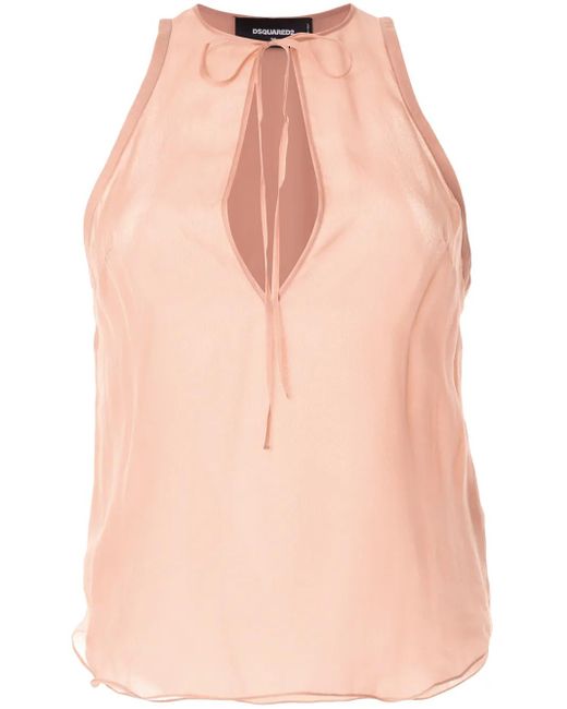 Blouse En Soie À Design Sans Manches DSquared² en coloris Multicolor