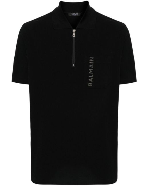 Balmain Poloshirt Met Logo in het Black voor heren