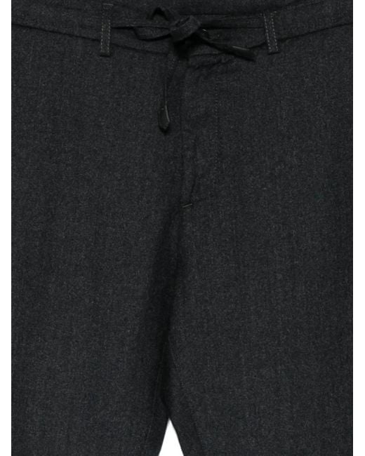 Canali Black Drawstring Trousers for men