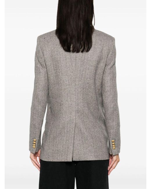 Tagliatore Gray Herringbone Blazer