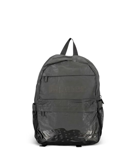 Blauer Gray Logo-Print Packable Backpack for men