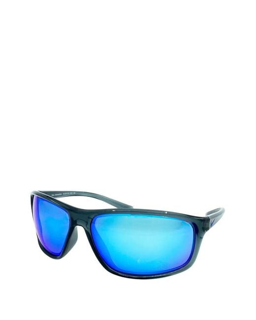 Nike Blue Adrenaline M Rectangle-Frame Sunglasses