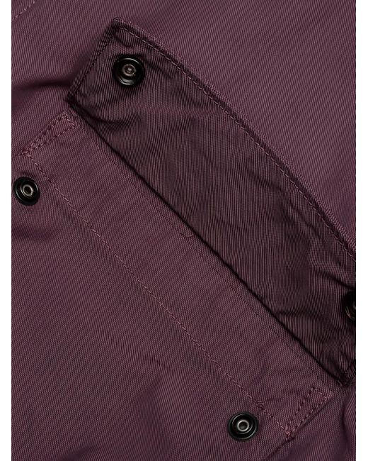Stone Island Purple Buttoned Flap-Pocket Jacket for men
