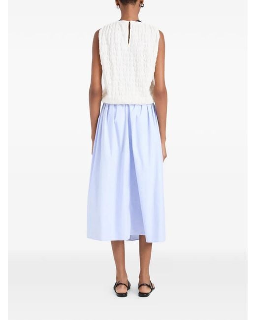Proenza Schouler Blue Austin Pleated Skirt