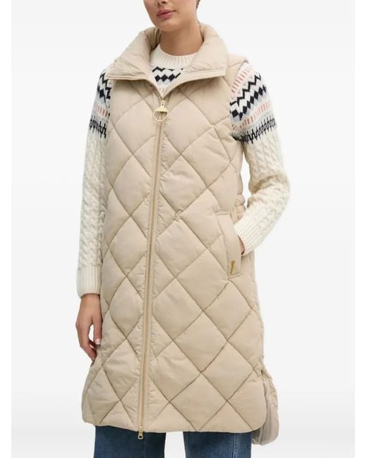 Barbour Natural Quilted Zip-Up Gilet