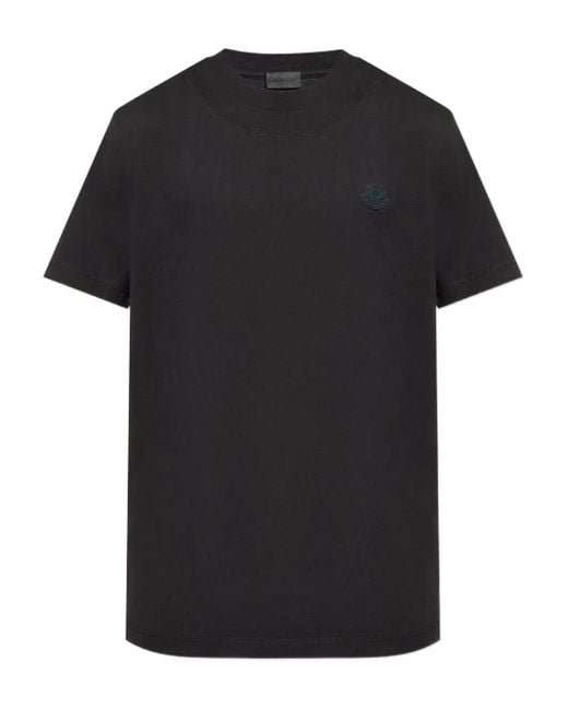 T-Shirt En Coton À Patch Logo Moncler pour homme en coloris Black