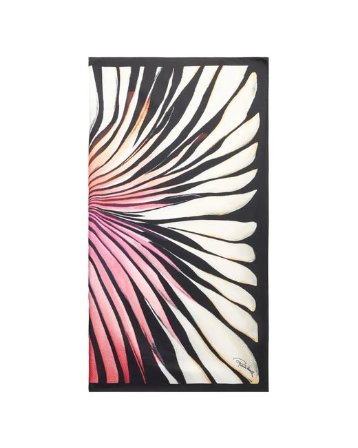 Roberto Cavalli White Ray Of Paradise Printed Scarf