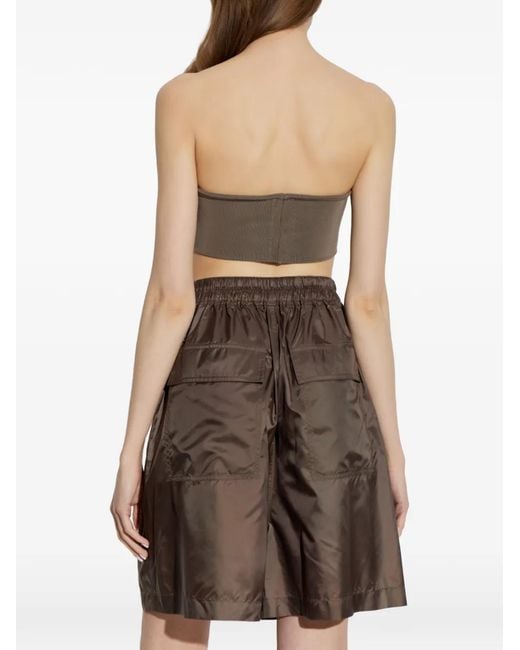 Rick Owens Brown Ribbed-Knit Top