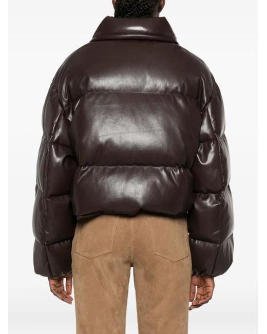Nanushka Brown Quilted Puffer Jacket