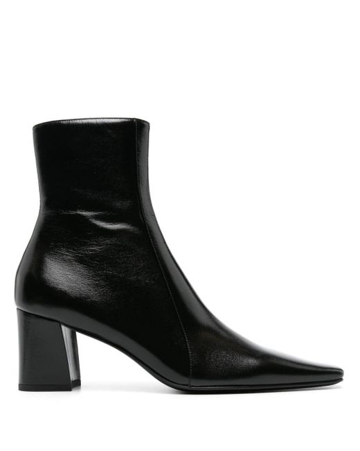 Stivali a punta di Saint Laurent in Black