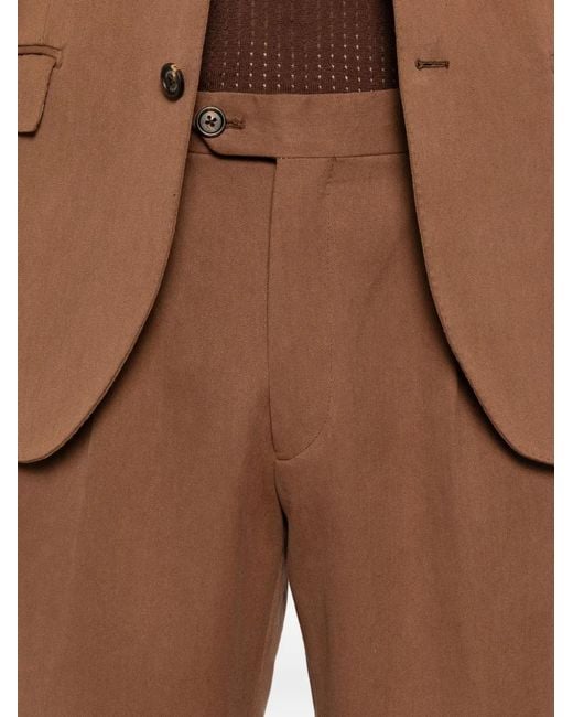 Eleventy Brown Single-Breasted Suit for men