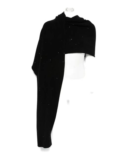 Sequin-embellished scarf Antonelli de color Black