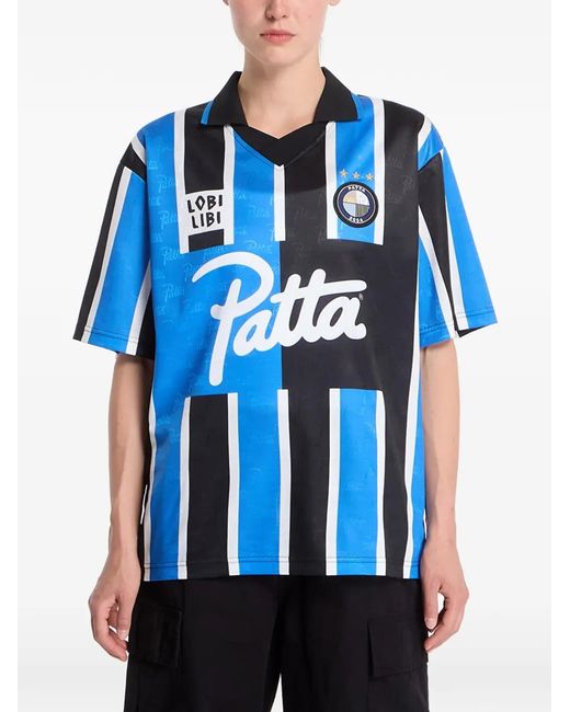 PATTA Blue Striped Footaball Jersey