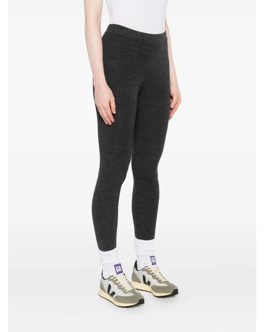P.A.R.O.S.H. Black Wool Leggings