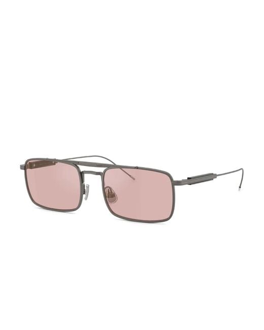 Brunello Cucinelli Pink Rectangular-Frame Sunglasses