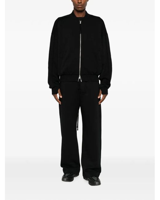 Thom Krom Black Zip-Up Panelled Jacket for men