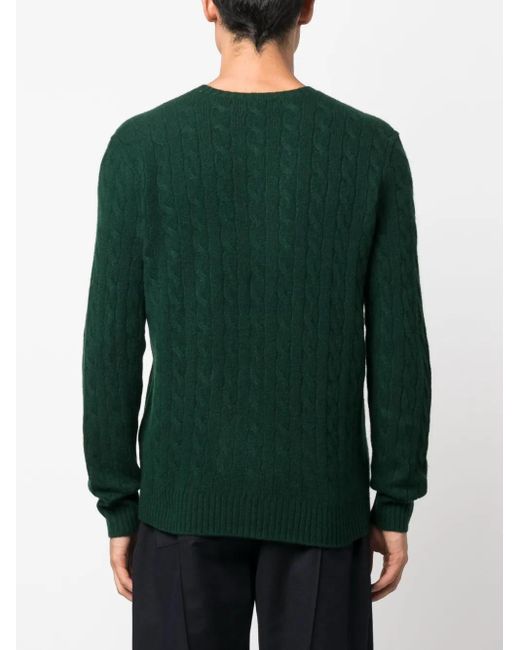 "Pony" Pull en tricot de câble Polo Ralph Lauren pour homme en coloris Green