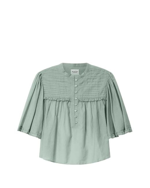 Isabel Marant Green Douna Blouse