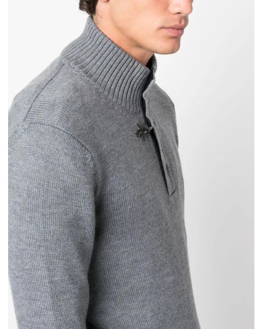 Fay Gray Mock-Neck Wool Sweater for men