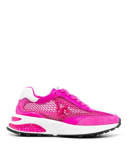 Jimmy Choo Pink Memphis Lace-up Sneakers