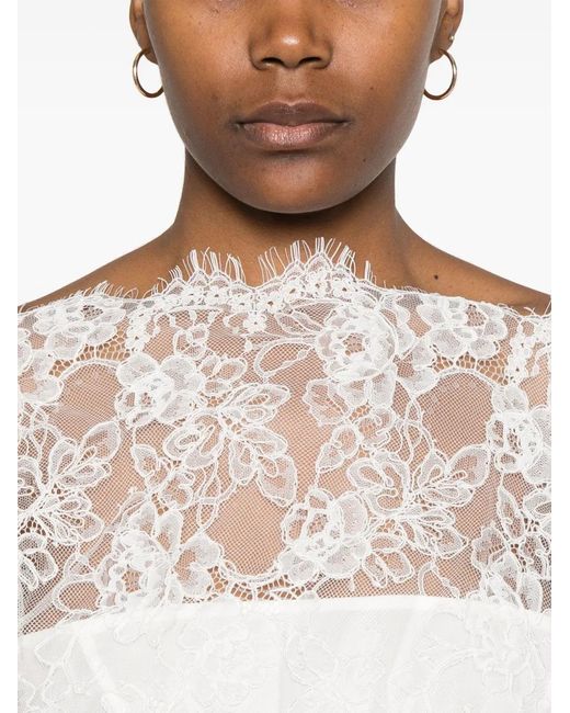 Christopher Esber White Floating Lace Mini Dress