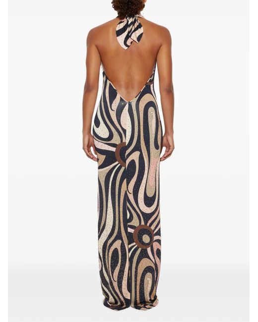 Robe À Imprimé Marmo Emilio Pucci en coloris White