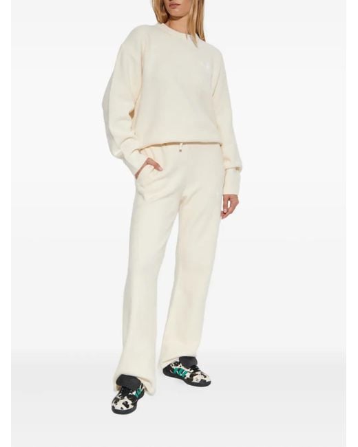 Adidas White Trefoil-Logo Drawstring Trousers