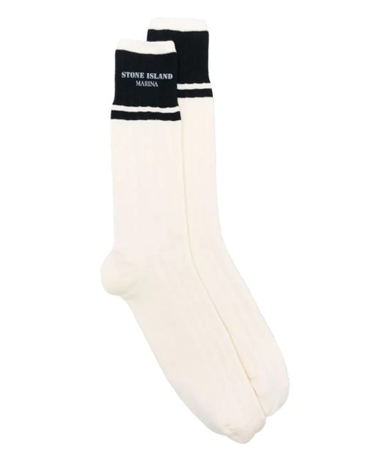 Stone Island White Socks for men
