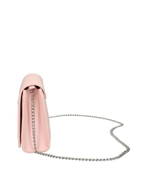 Love Moschino Pink Logo-Plaque Cross Body Bag