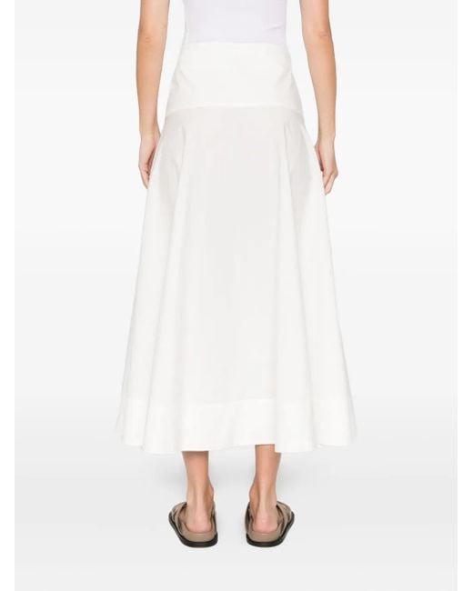 St. Agni White Panel Maxi Skirt