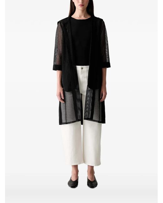 Joseph Ribkoff Black Mesh-Panelled Jacket