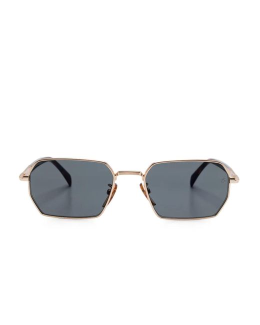 David Beckham Gray Geometric-Frame Sunglasses for men