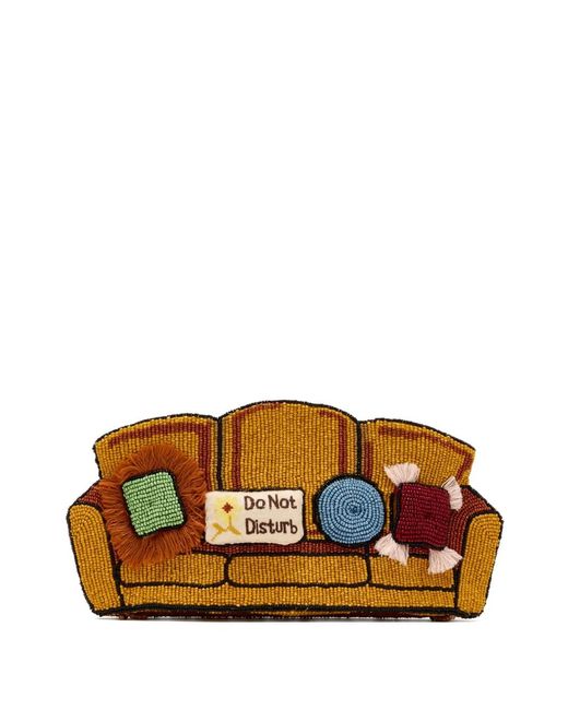 Staud Multicolor Beaded Sofa Clutch