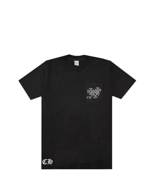 Chrome Hearts Black Logo-Print Pocket T-Shirt for men